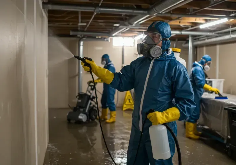 Basement Sanitization and Antimicrobial Treatment process in Logan County, CO