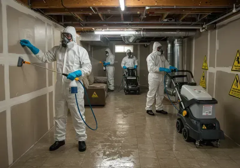 Basement Moisture Removal and Structural Drying process in Logan County, CO